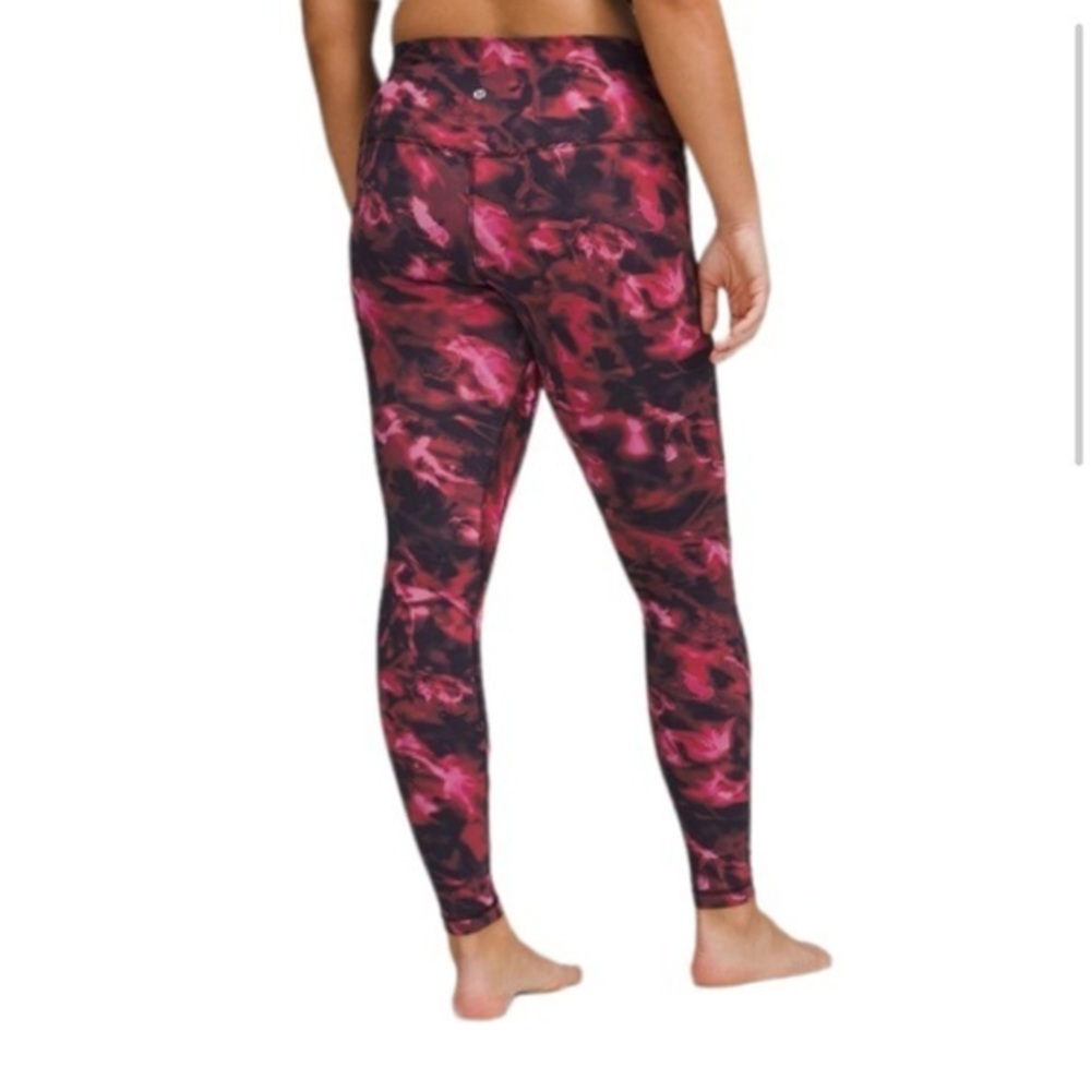 lululemon athletica Pink and Black Leggings